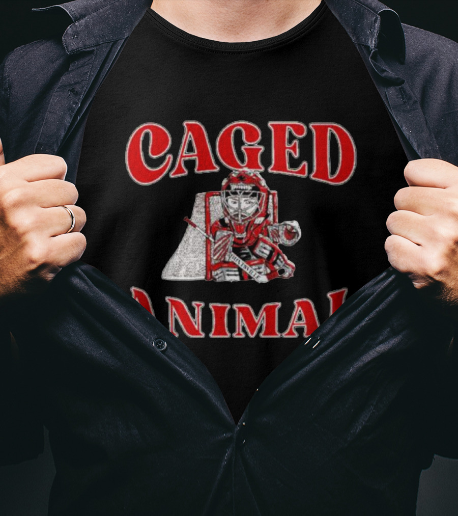 Caged Animal Hockey Goalie Huntsville T-Shirt