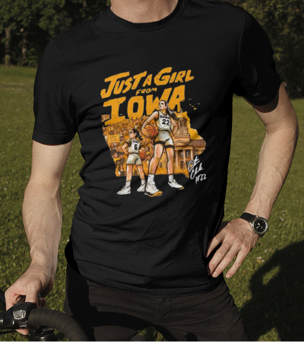 Just A Girl From Iowa Caitlin Clark 22 Play Like A Girl T-Shirt