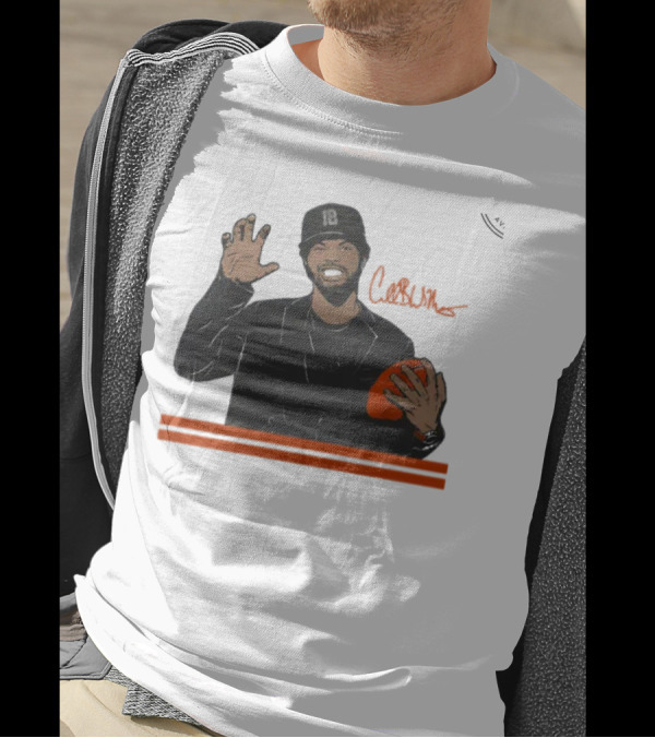 Caleb Williams Claw Pose Signature With Football And Cap Number 18 T-Shirt