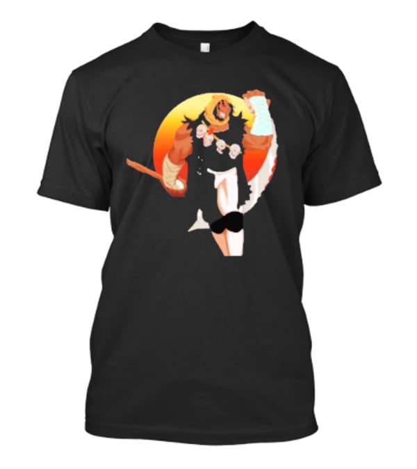 CALIFORNIA NIGHTMARE ISSUE #3 Fierce Warrior With Skulls And Sunset Background T-Shirt