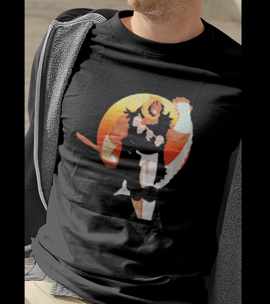 CALIFORNIA NIGHTMARE ISSUE #3 Fierce Warrior With Skulls And Sunset Background T-Shirt