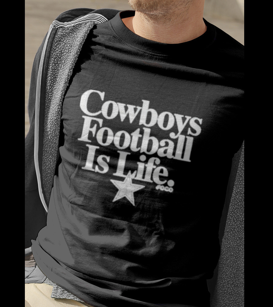 Calvin Watkins Cowboys Football Is Life Star Foco T-Shirt
