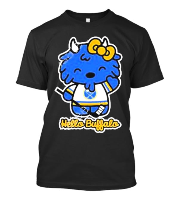 Hello Buffalo Hockey Carl Cordes Buffalo NY Artist T-Shirt