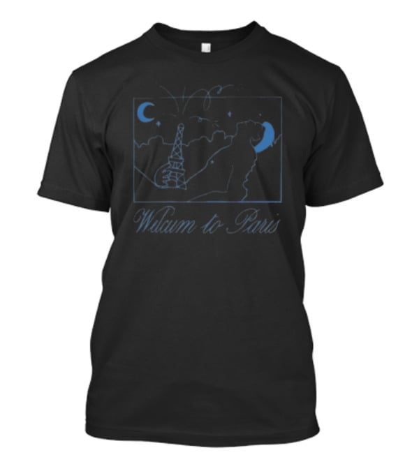 Carne Bollente Welcum To Paris Eiffel Tower Moon T-Shirt