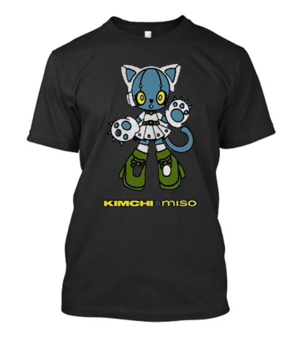 KIMCHI And Miso Futuristic Feline Character T-Shirt