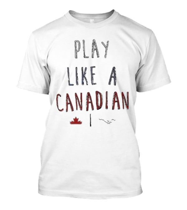 Play Like A Canadian Calgary Stampeders Maple Leaf Icon Football Team T-Shirt