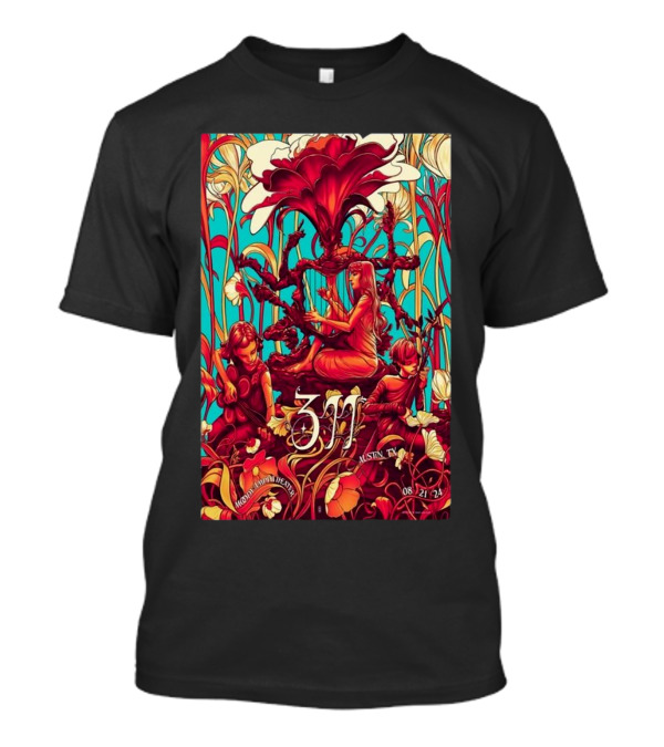 311 Moody Amphitheater Austin TX 08 21 24 Art Nouveau T-Shirt