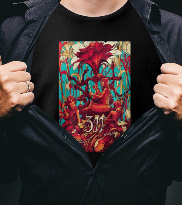 311 Moody Amphitheater Austin TX 08 21 24 Art Nouveau T-Shirt