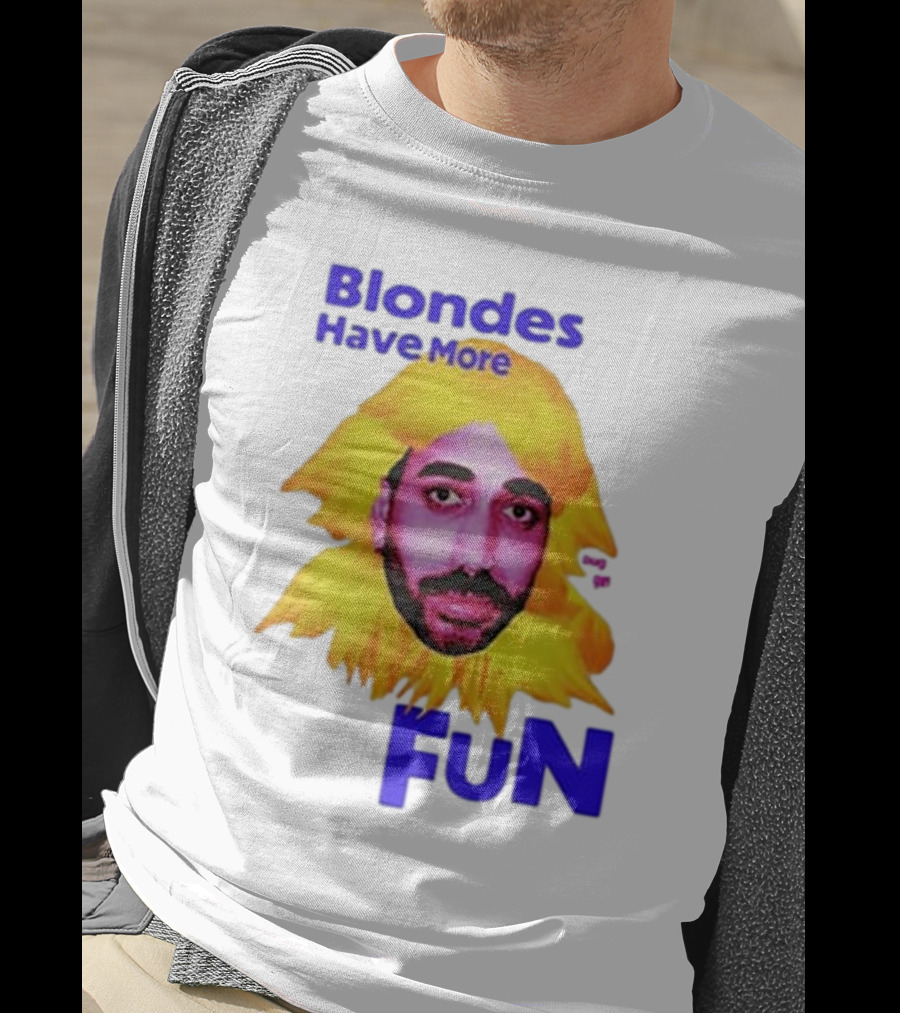Blondes Have More Fun Face Yellow Hair T-Shirt