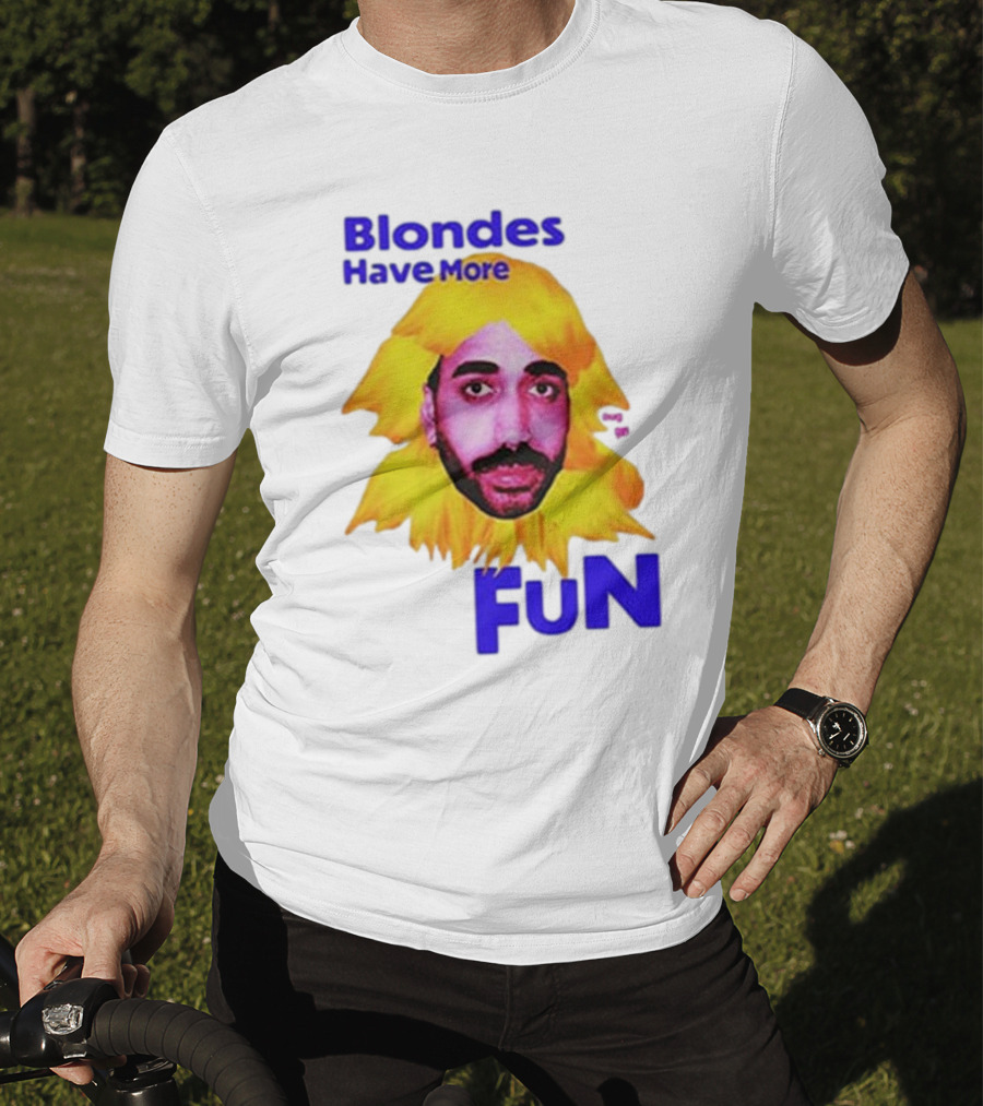 Blondes Have More Fun Face Yellow Hair T-Shirt