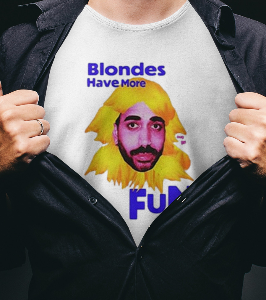 Blondes Have More Fun Face Yellow Hair T-Shirt