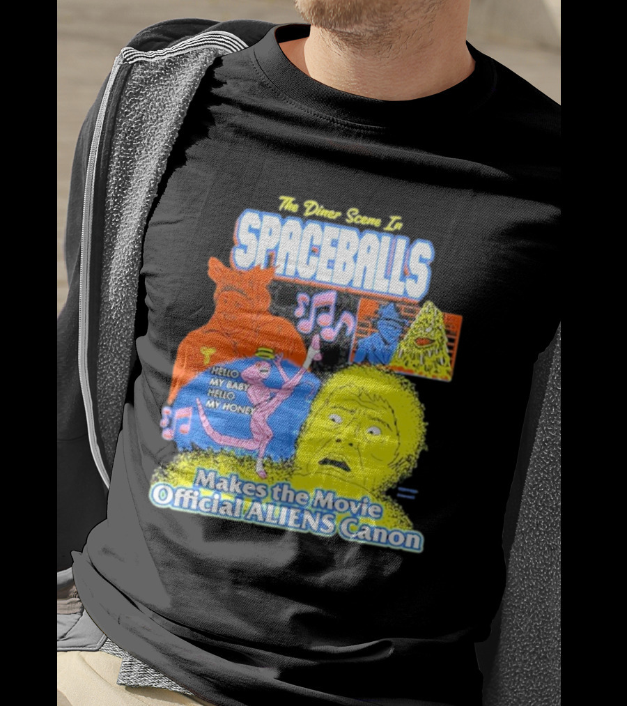 Spaceballs The Diner Scene Makes The Movie Official Aliens Canon T-Shirt