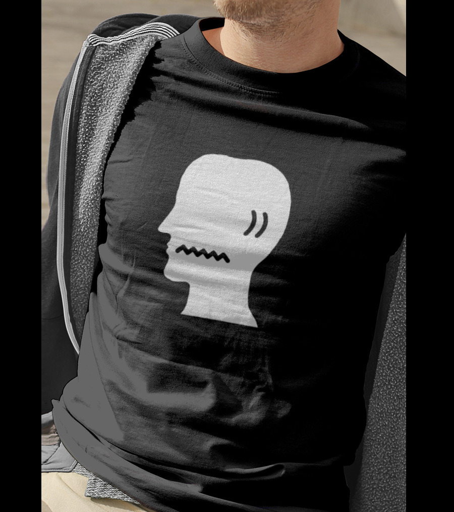 Brain Dead Head Profile Icon With Zigzag Mouth T-Shirt