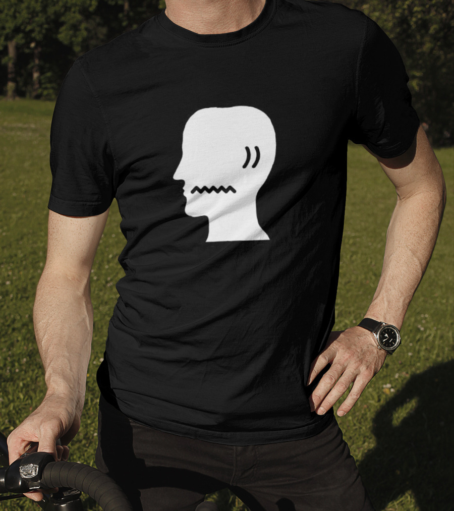Brain Dead Head Profile Icon With Zigzag Mouth T-Shirt