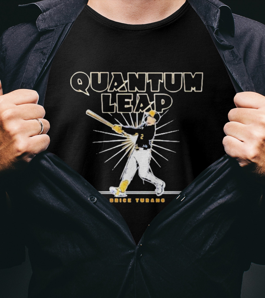 Brice Turang Quantum Leap Baseball Swing T-Shirt