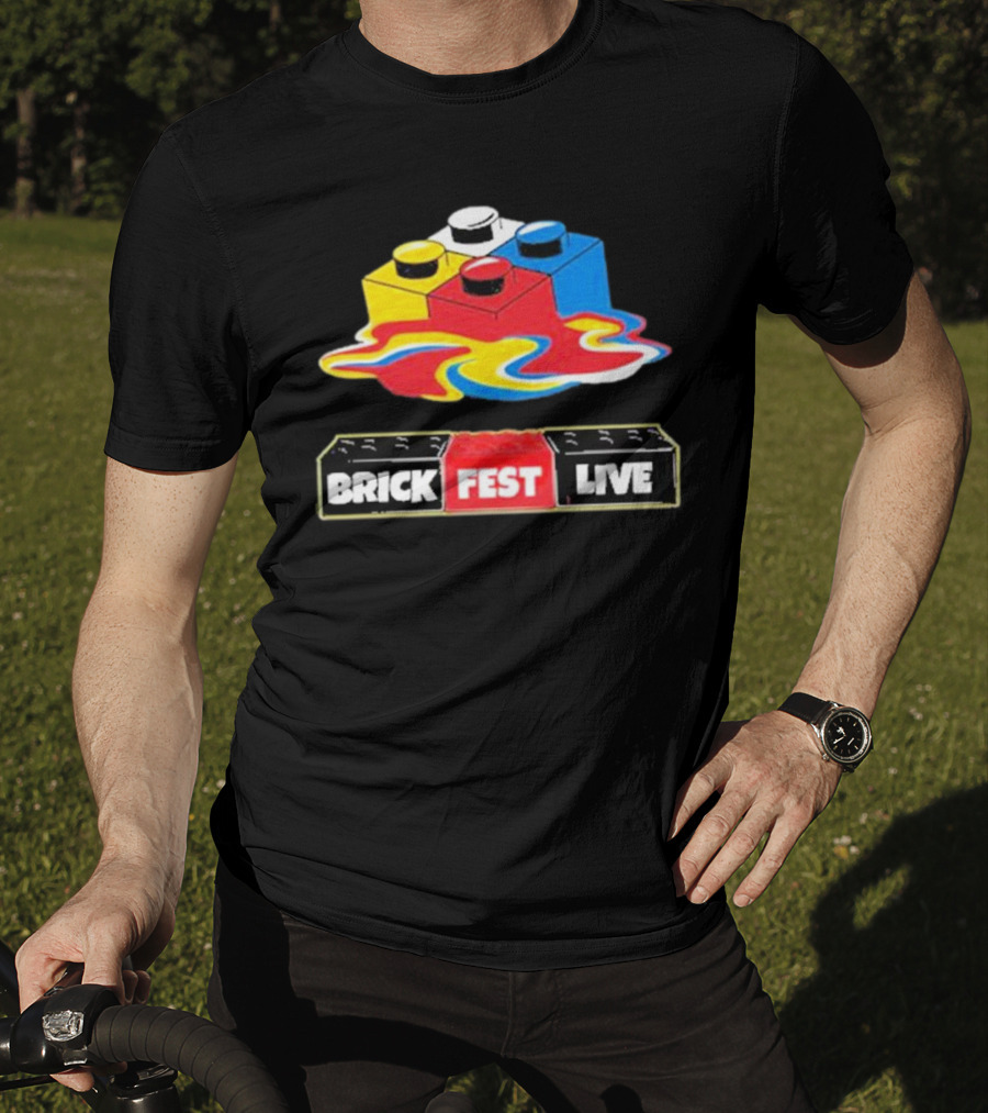 Brick Fest Live Colorful Blocks Event T-Shirt