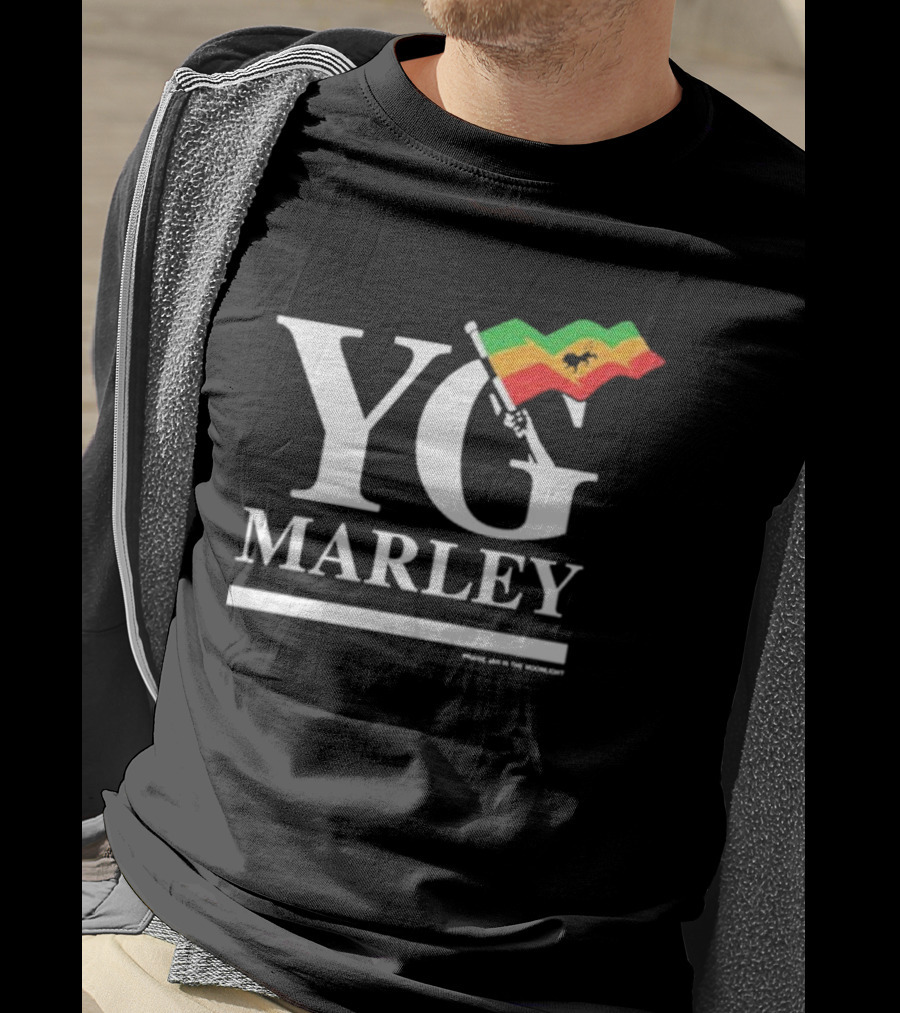 YG Marley Flag Emancipate Yourself Praise Jah In The Moonlight T-Shirt