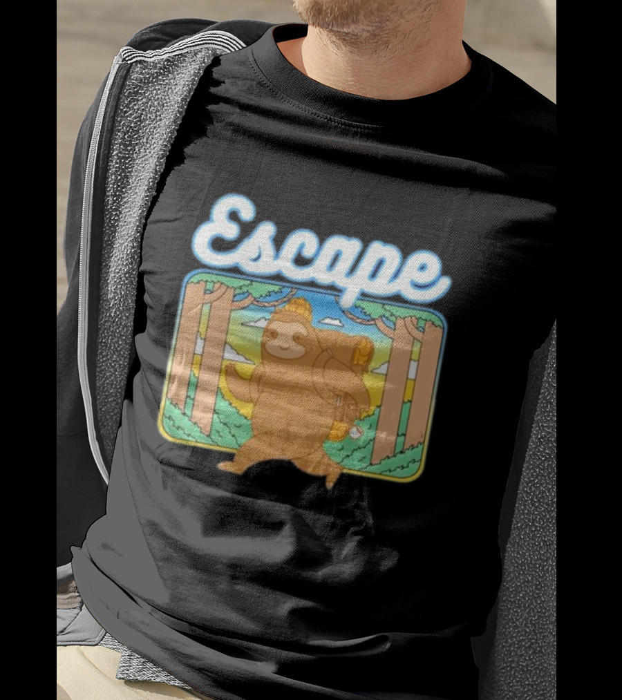 Escape The Ordinary Sloth Walking Through Nature T-Shirt