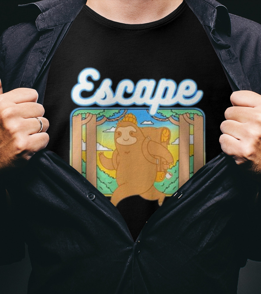 Escape The Ordinary Sloth Walking Through Nature T-Shirt