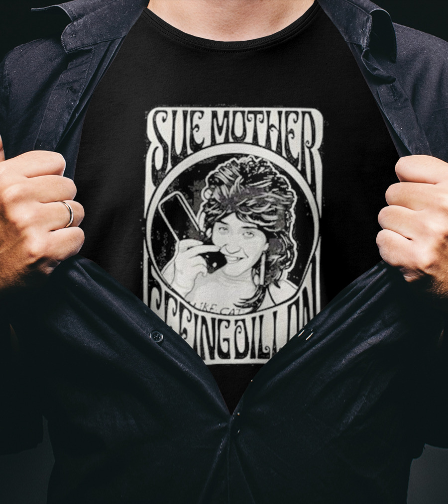 Sue Mother Effing Dillon Retro Style Graphic With Illustrated Character T-Shirt