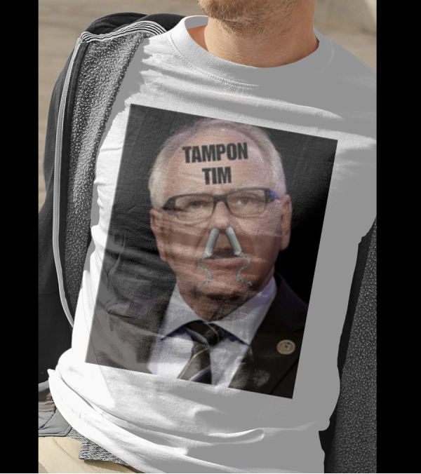 Tampon Tim Walz Dumb New Satire T-Shirt