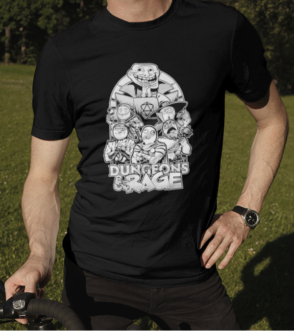 Dungeons And Rage Troll Face Meme Characters T-Shirt