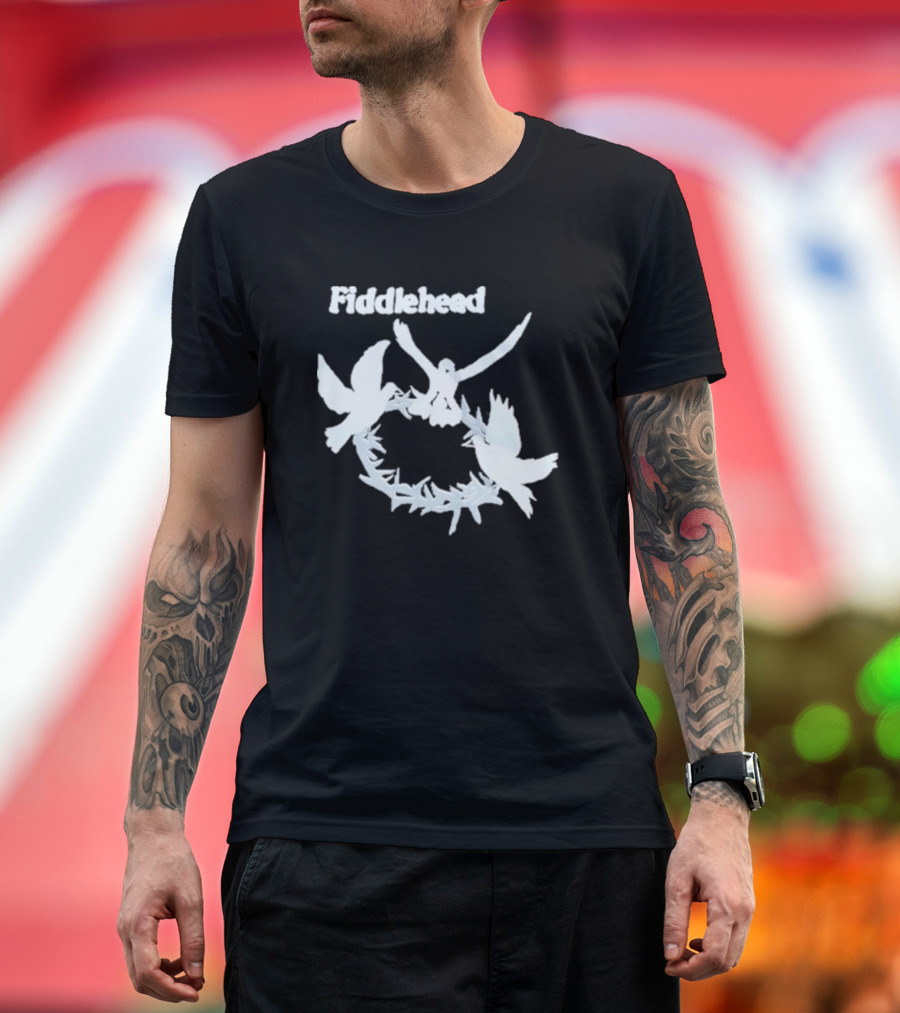 Fiddlehead White Doves in Flight Ring T-Shirt