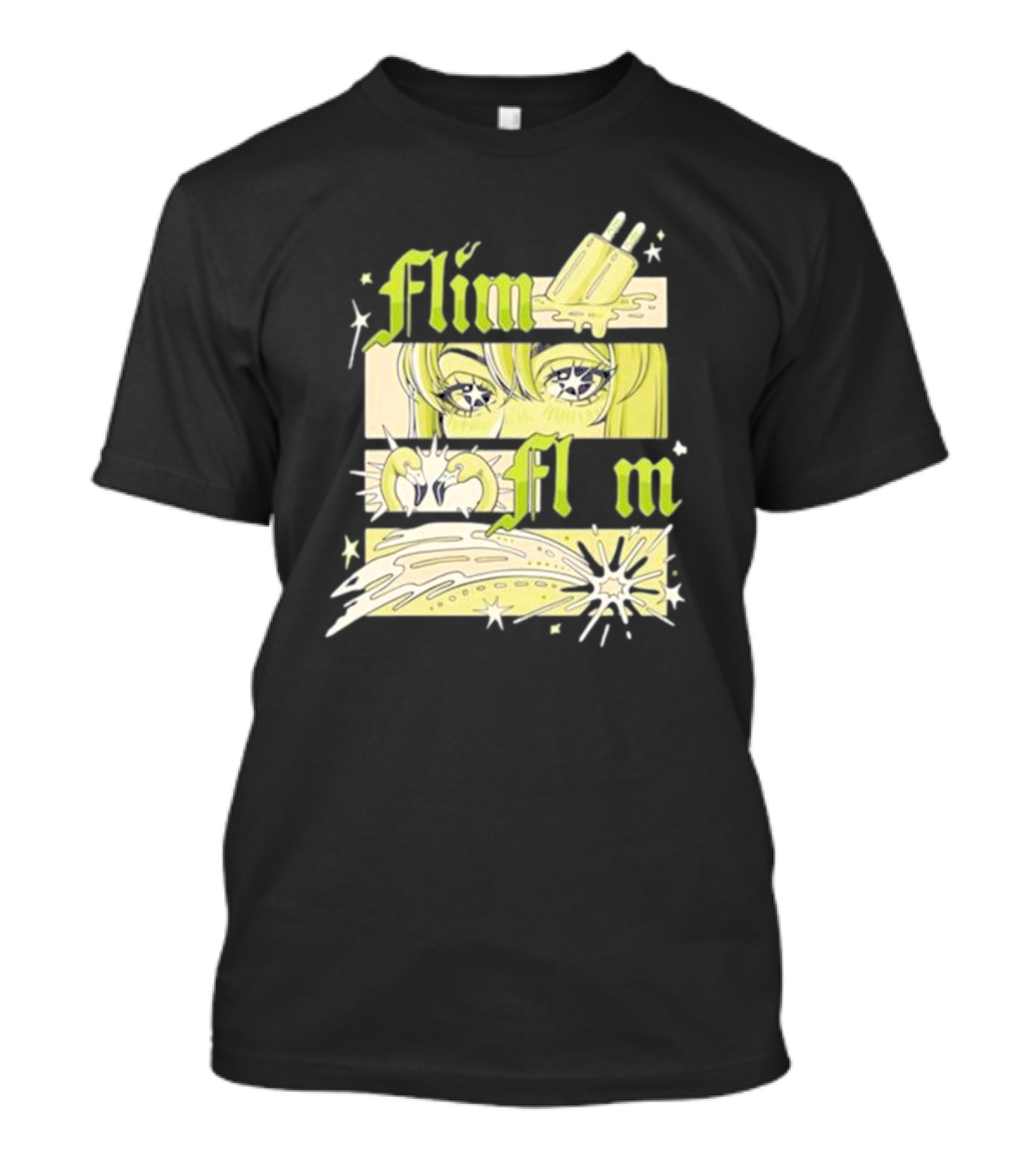 Flim Flam Popsicle Stars Anime Eyes Explosion T-Shirt