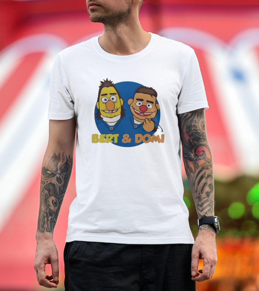 Bert And Domi Flowbuds Logo Cartoon T-Shirt