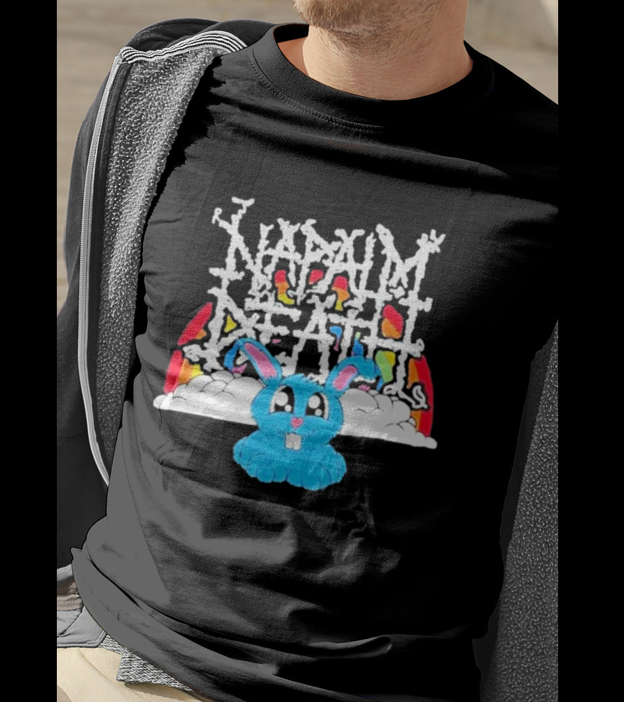 Napalm Death Rainbow Bunny Fobtours T-Shirt