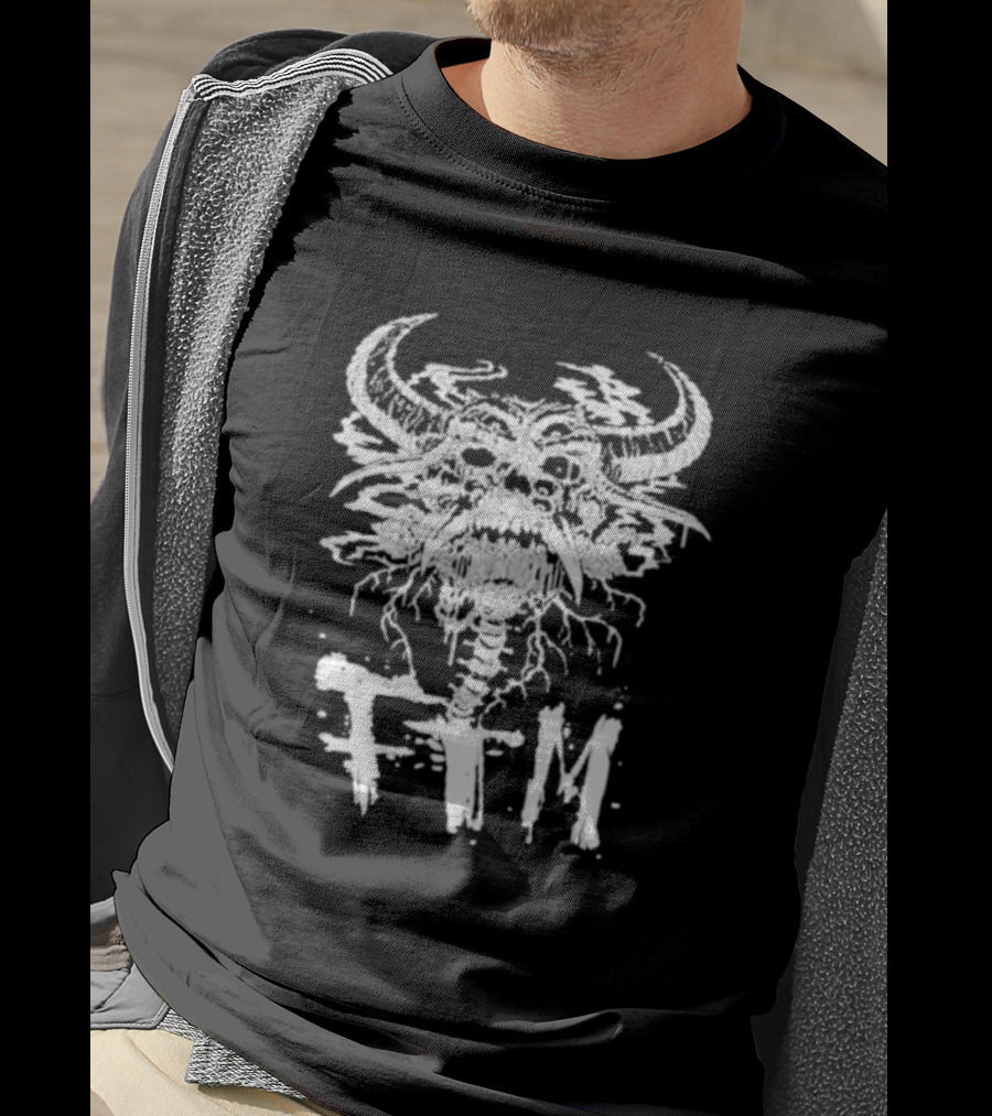 Franky The Mobster FTM Skull Beast With Horns Impending Doom T-Shirt