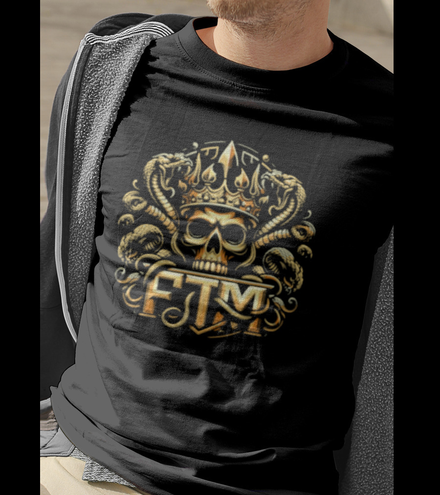 Franky The Mobster Misery Kingdom Crest Skull Crown Serpents FTM T-Shirt
