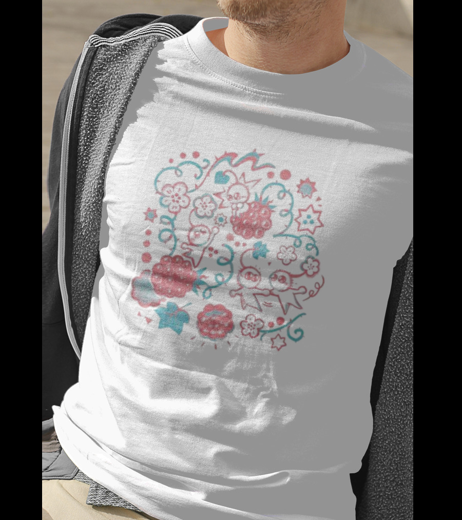 Fresh Picked Raspberries Fun Whimsical Floral And Starry Delight T-Shirt