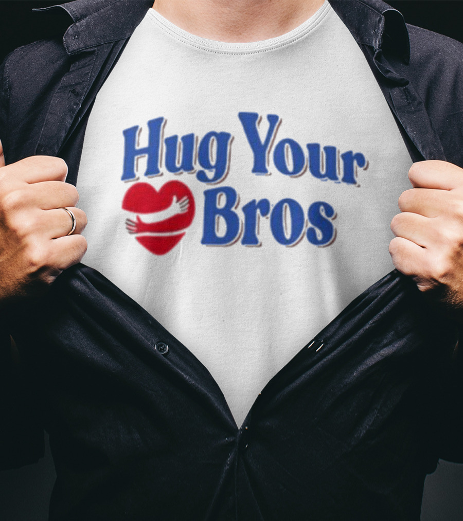 Friday Beers Hug Your Bros Heart Embrace T-Shirt