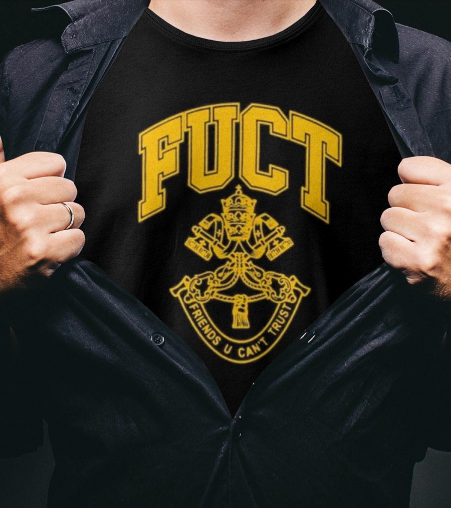 Fuct Friends U Can't Trust Vatican City Crest T-Shirt