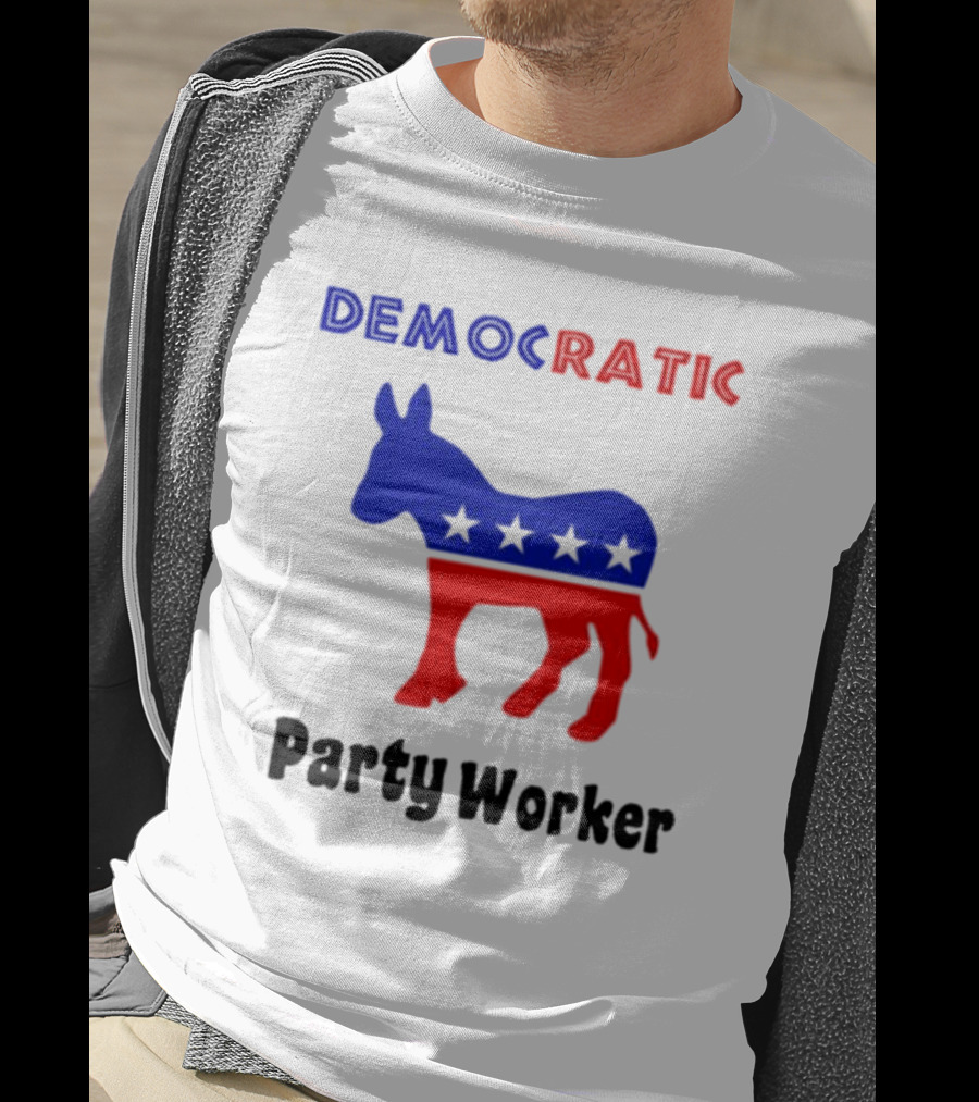 Democratic Party Worker Donkey Emblem T-Shirt