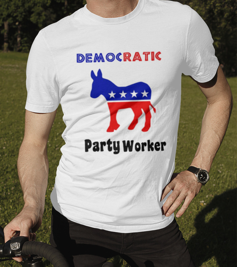 Democratic Party Worker Donkey Emblem T-Shirt