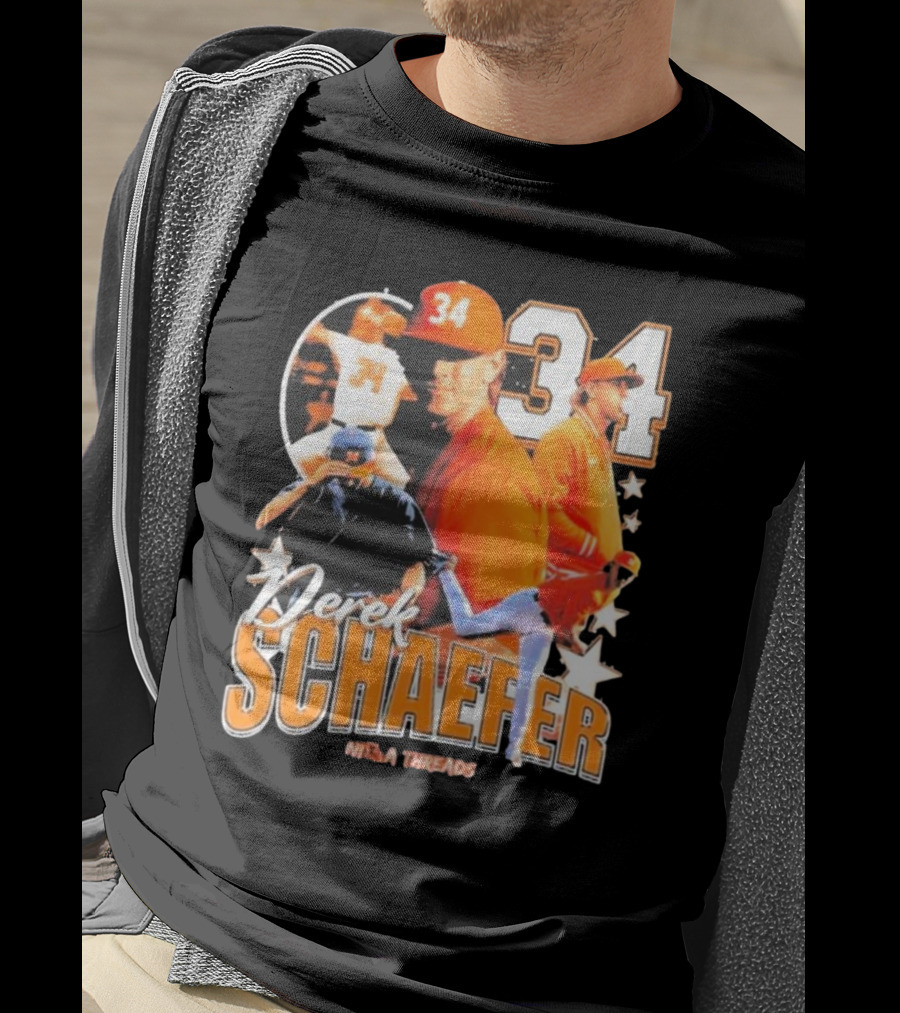 Derek Schaefer 34 Ninja Threads Baseball Star Athletic T-Shirt