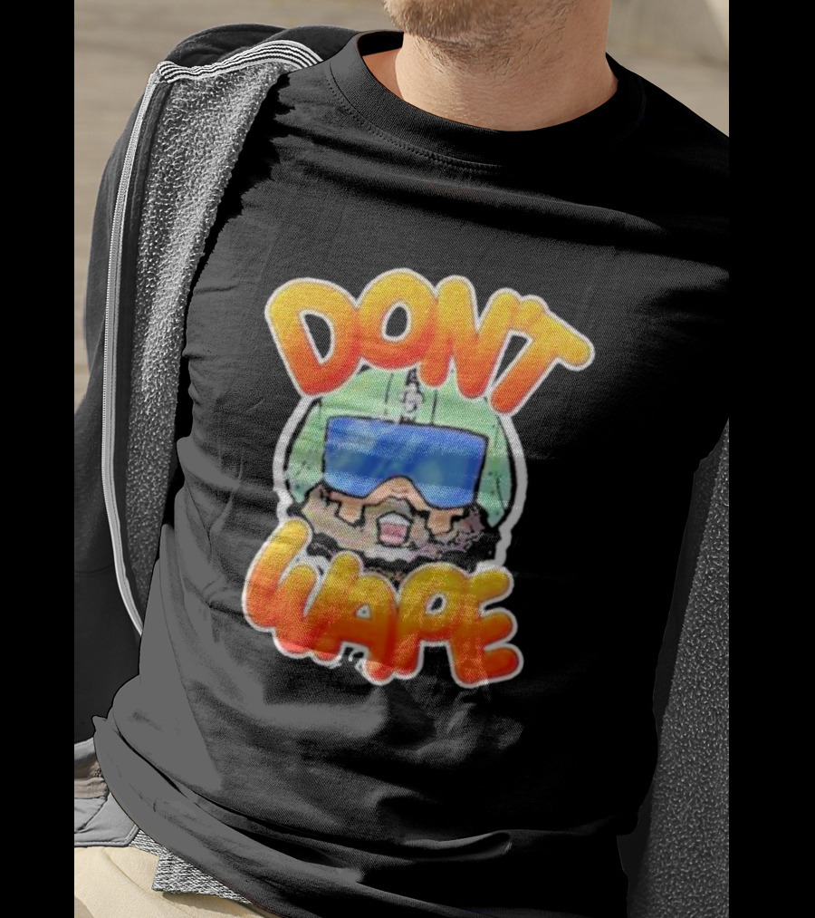 Dick Masterson Don't Wape Bearded Guy In Helmet With Goggles T-Shirt