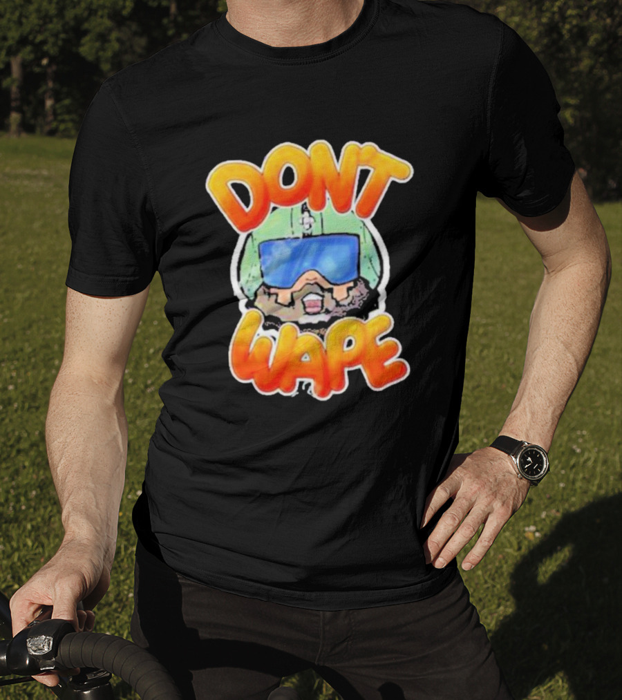 Dick Masterson Don't Wape Bearded Guy In Helmet With Goggles T-Shirt
