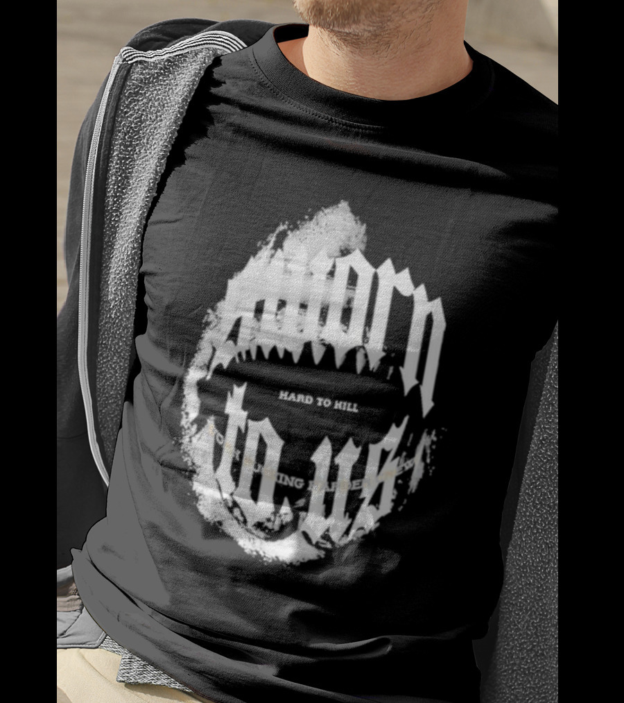 Doknowsworld Sworn To Us Hard To Kill Black Print T-Shirt