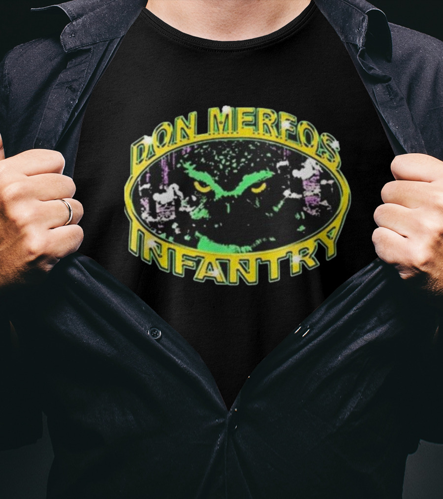 Don Merfos Infantry Owl Eyes Icon Oval Frame T-Shirt