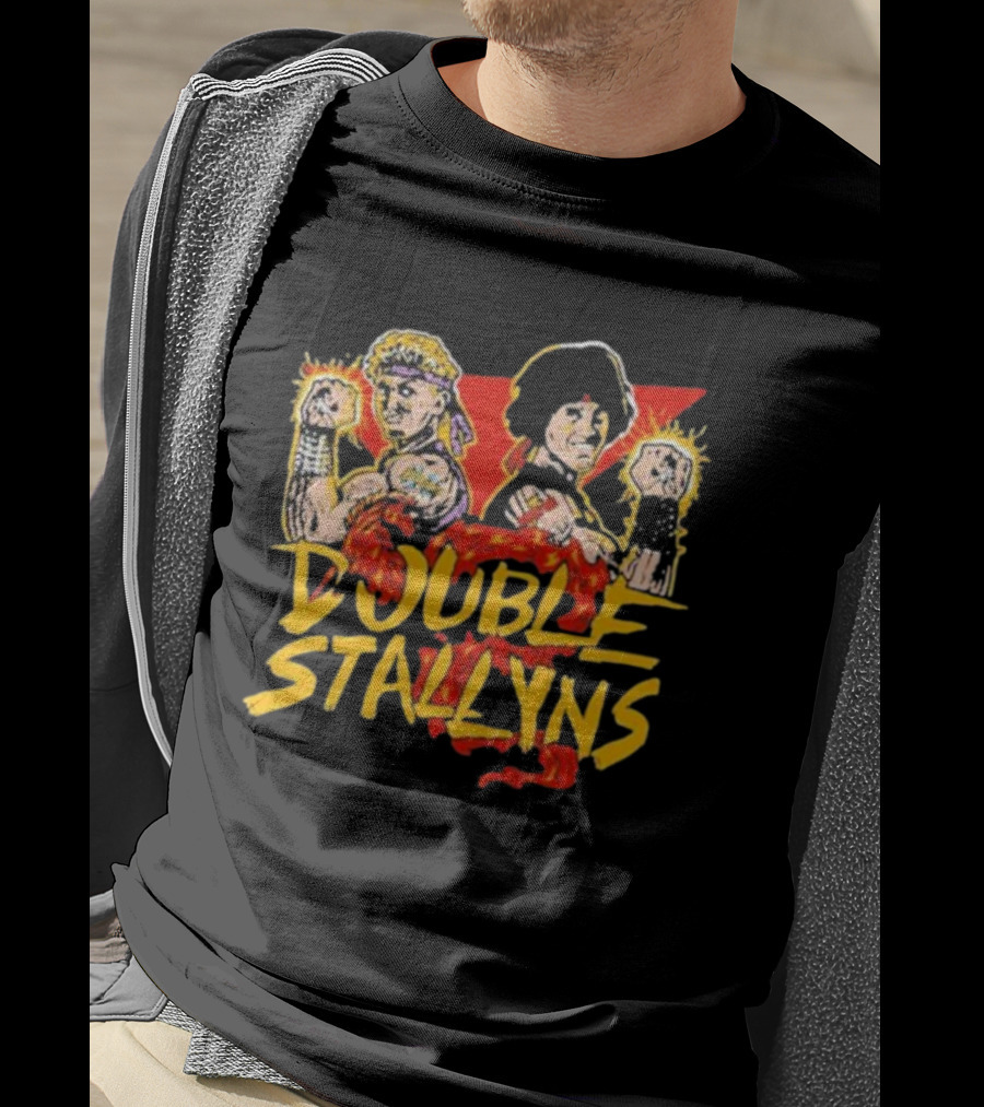 Double Stallyns Retro Cartoon Band Duo T-Shirt