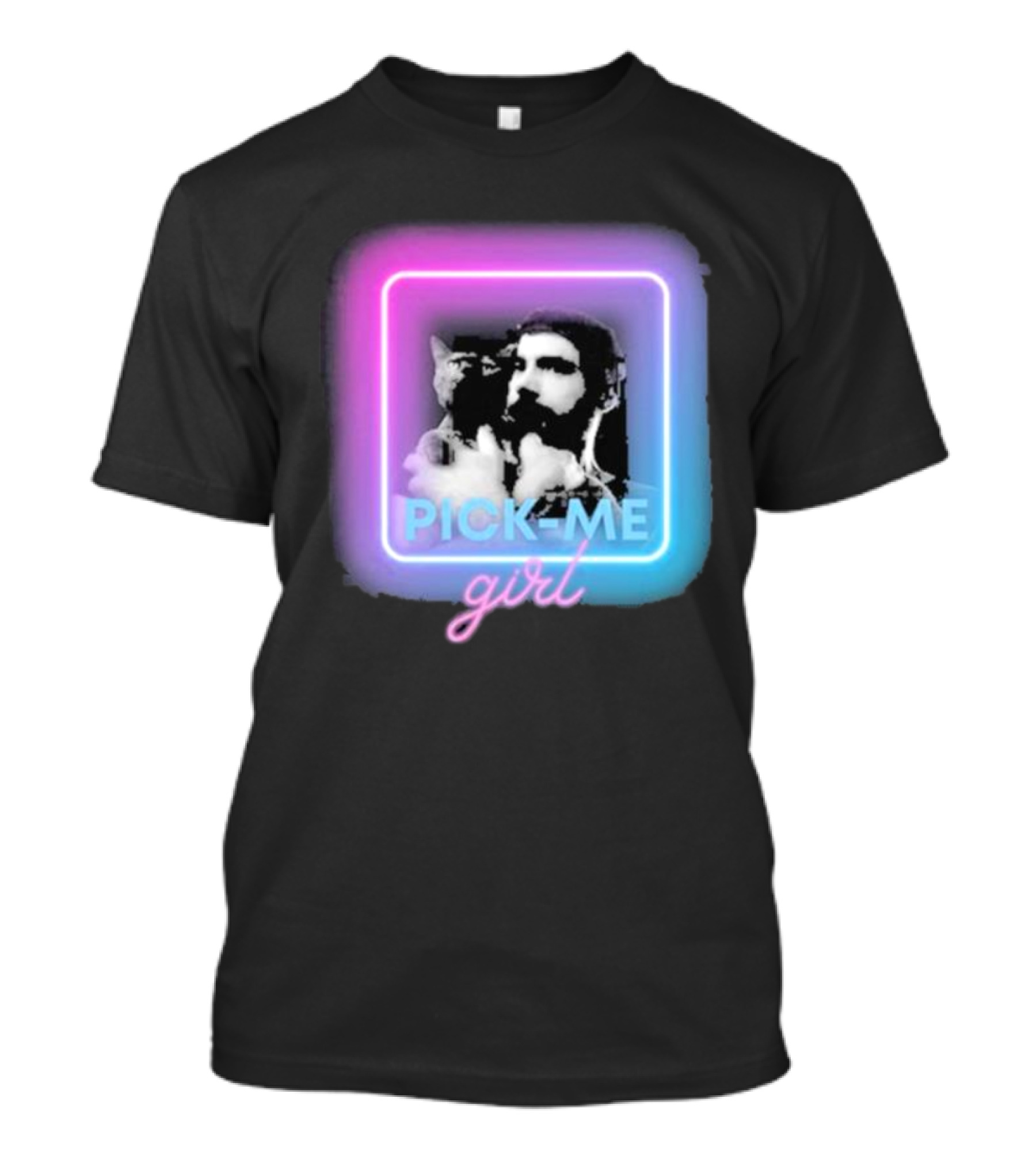 Pick Me Girl Neon Cat Square T-Shirt