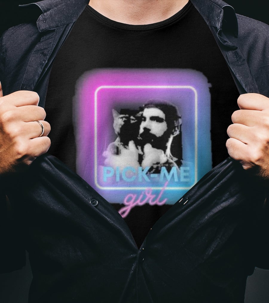 Pick Me Girl Neon Cat Square T-Shirt