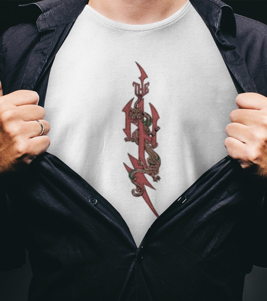 The Hu Dragon Emblem Red Lightning T-Shirt