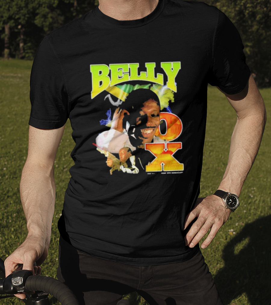 BELLY OX Romp With Bumbaclot Smiling Man With Phone And Gun T-Shirt