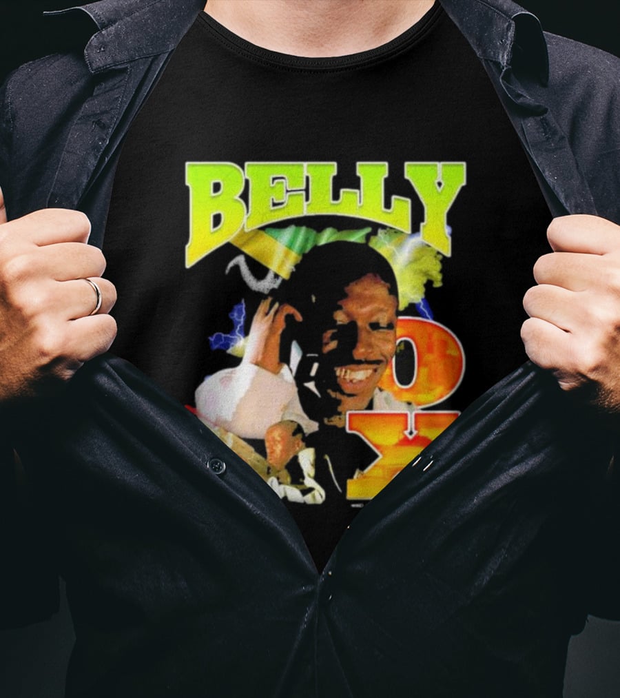 BELLY OX Romp With Bumbaclot Smiling Man With Phone And Gun T-Shirt