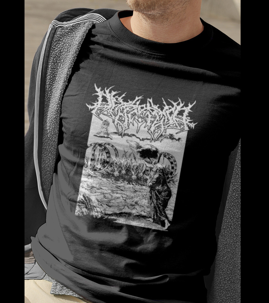 Biblically Accurate Girl’s Baby Surreal Angelic Encounter In Monochrome T-Shirt