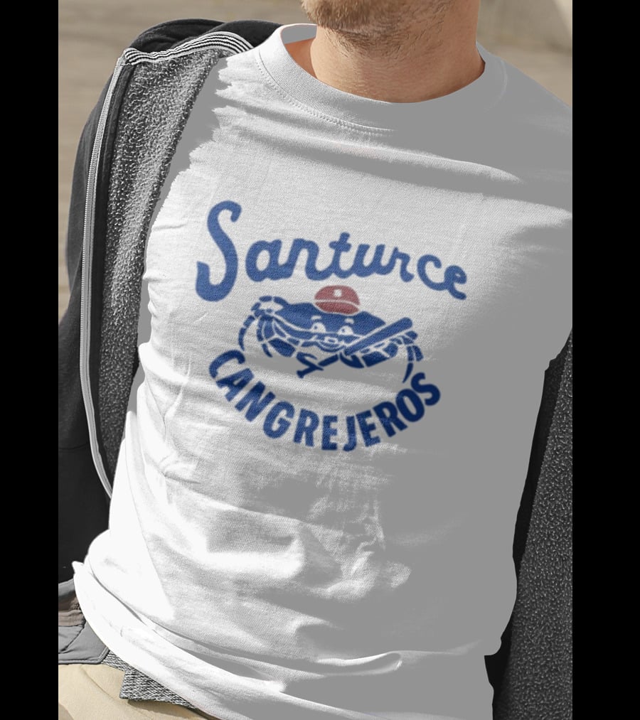 Santurce Cangrejeros Blue Crab Baseball T-Shirt
